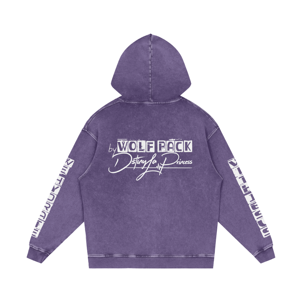 Snow Washed Loose Cotton Hoodie