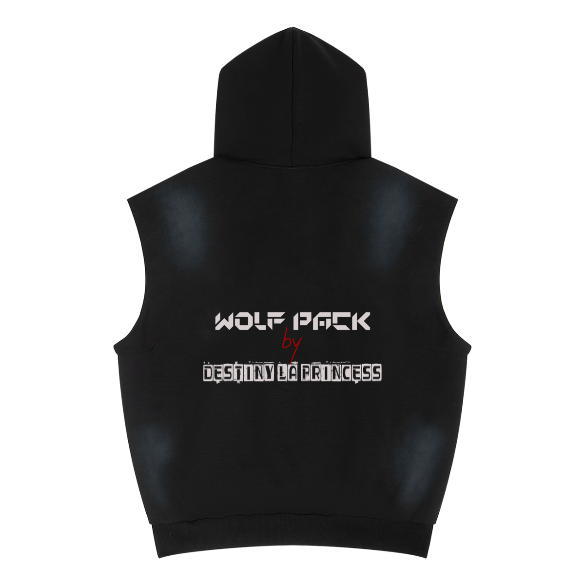 Unisex Vintage Wash Sun Fade Sleeveless Hoodie