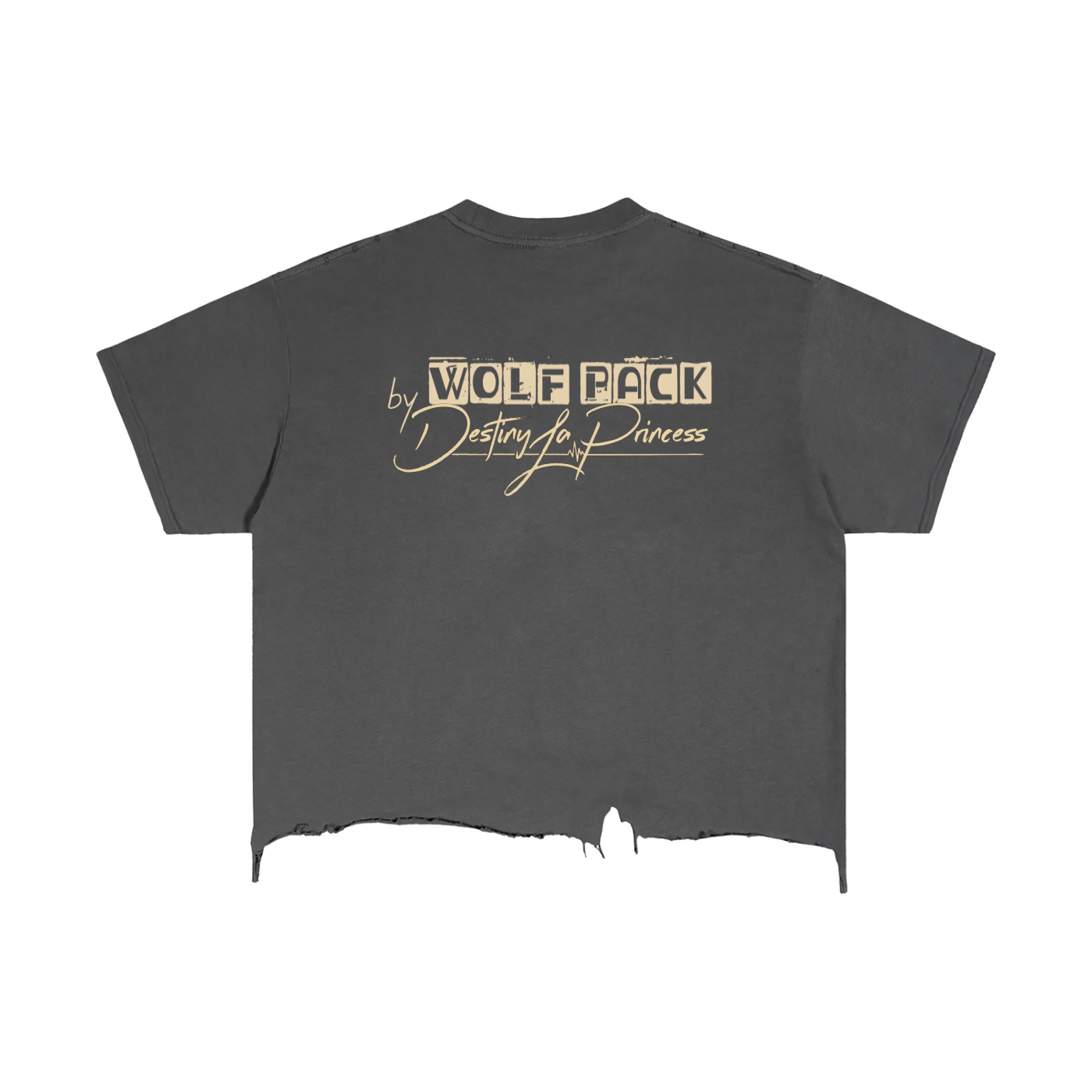 Vintage Wash Boxy Distressed Hem T-Shirt