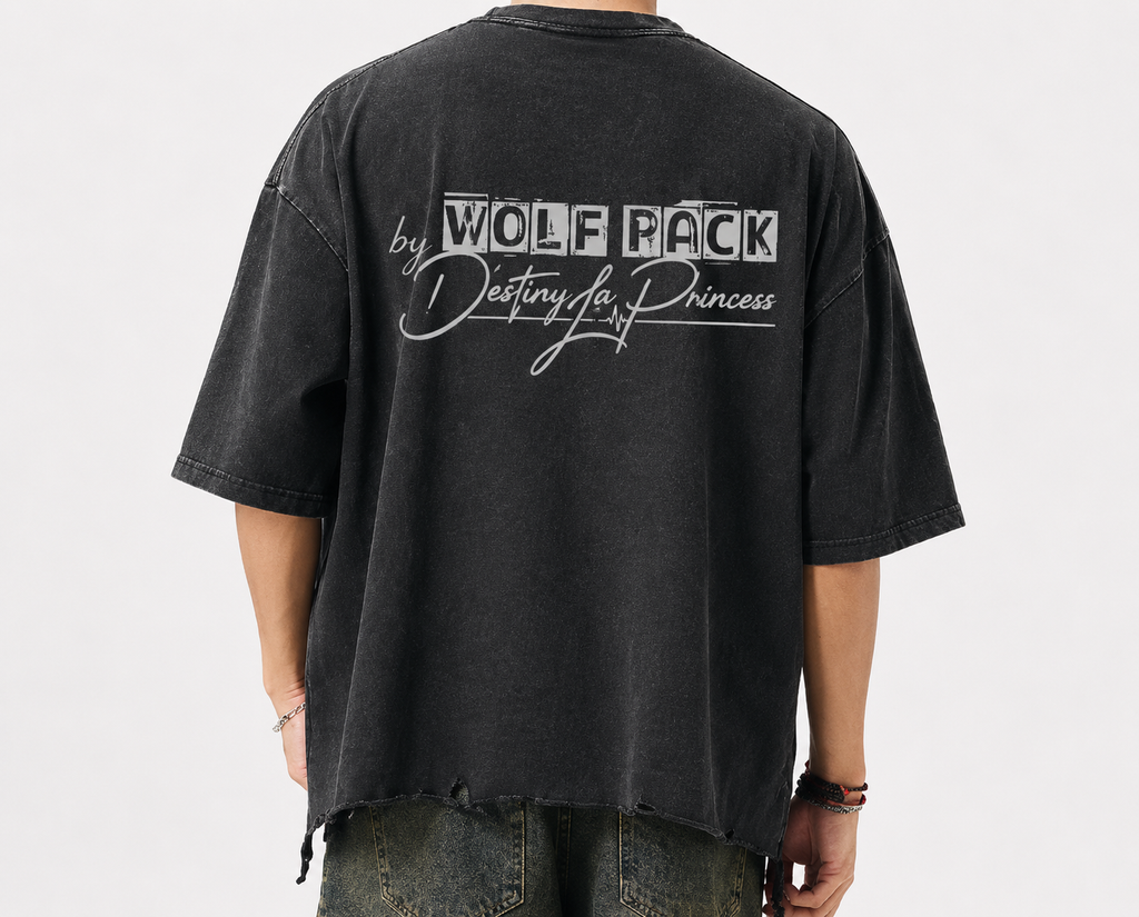 Snow Wash Raw-Hem Boxy T-shirt