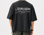 Snow Wash Raw-Hem Boxy T-shirt
