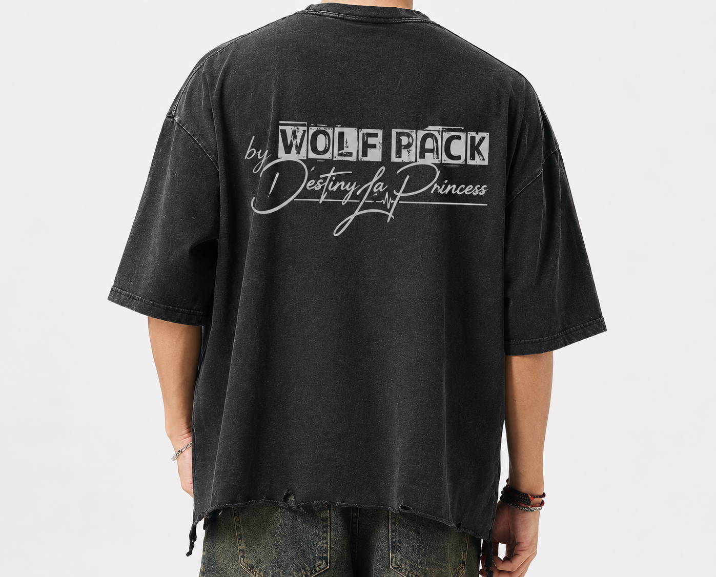 Snow Wash Raw-Hem Boxy T-shirt