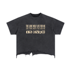 Vintage Wash Boxy Distressed Hem T-Shirt