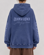 Snow Washed Loose Cotton Hoodie