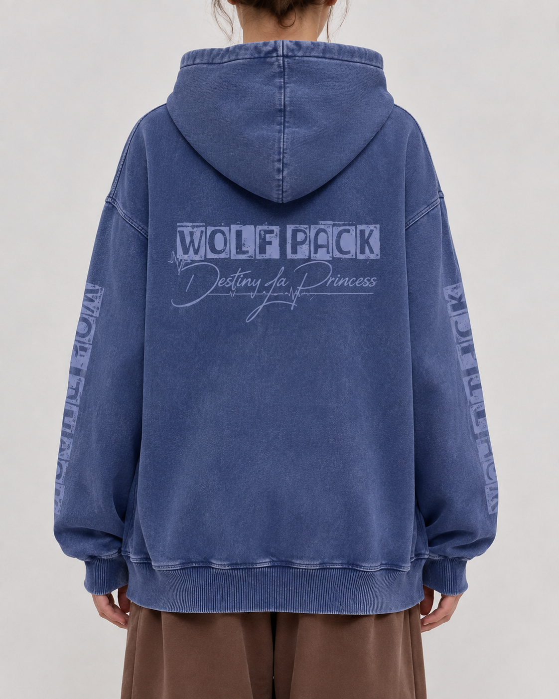 Snow Washed Loose Cotton Hoodie
