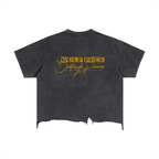 Vintage Wash Boxy Distressed Hem T-Shirt