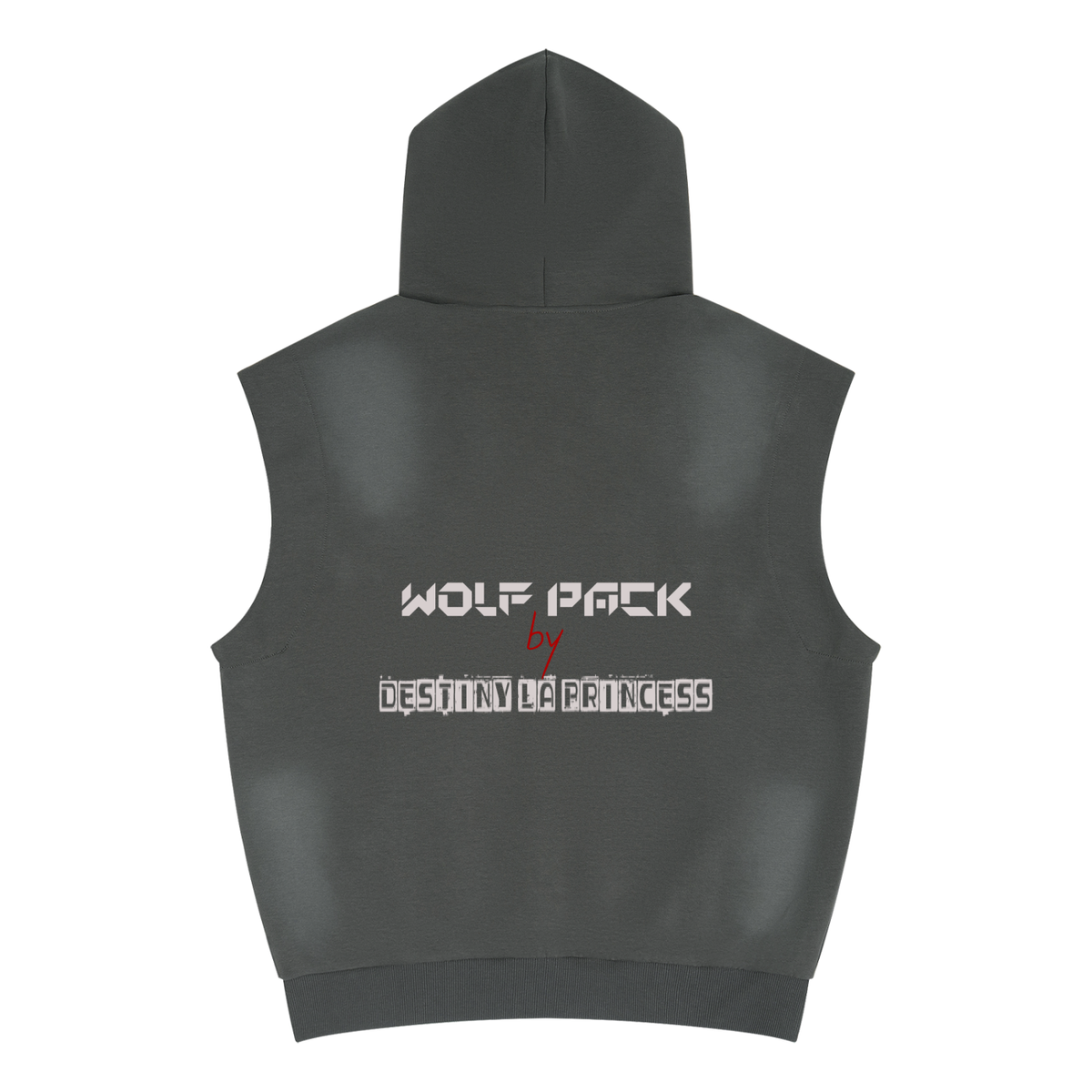 Unisex Vintage Wash Sun Fade Sleeveless Hoodie