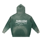 Vintage Washed Frayed Fleece Hoodie