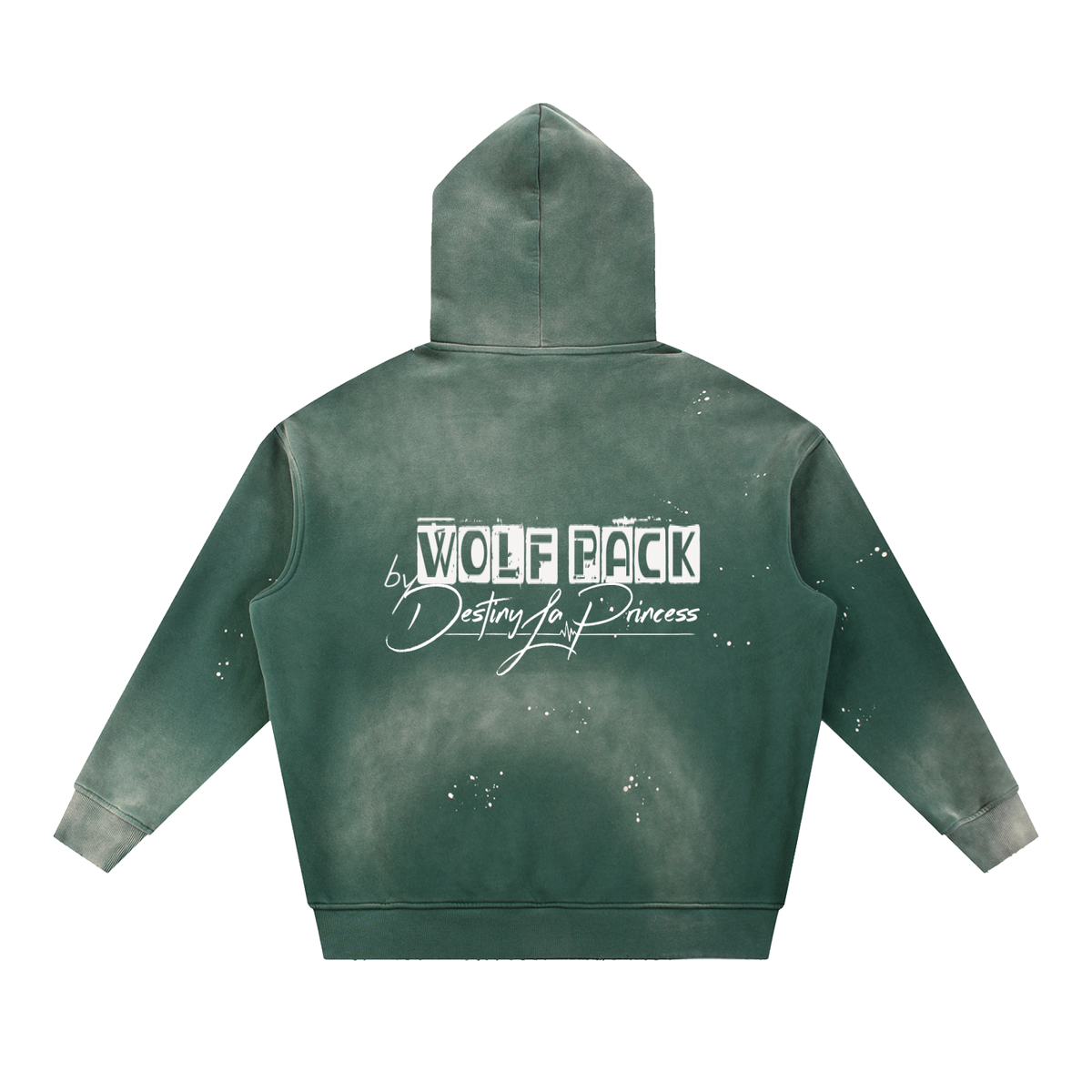 Vintage Washed Frayed Fleece Hoodie