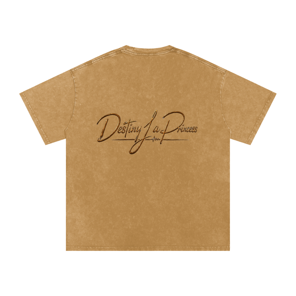 Snow Washed Oversized Cotton T-Shirt