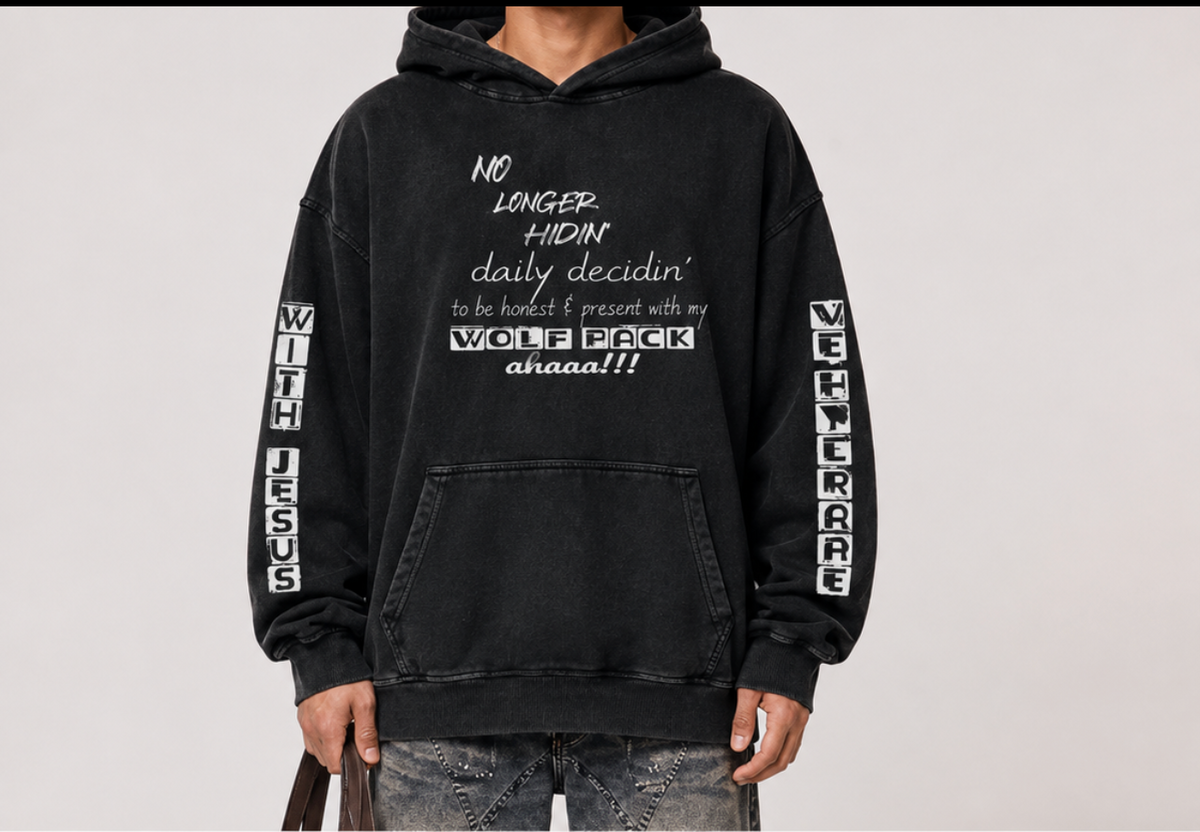 Snow Washed Loose Cotton Hoodie